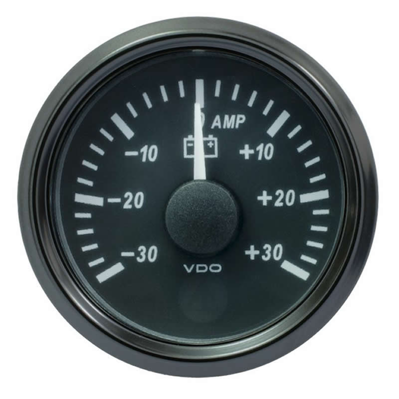 VDO SingleViu 0247 Ammeter 30A Black 52mm